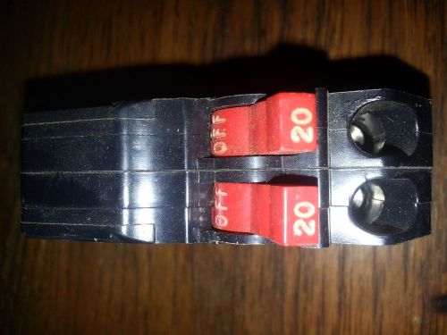 Murry Circuit Breaker 2, 1 pole 20Amp  120 volt 20/20 Amp *nice*