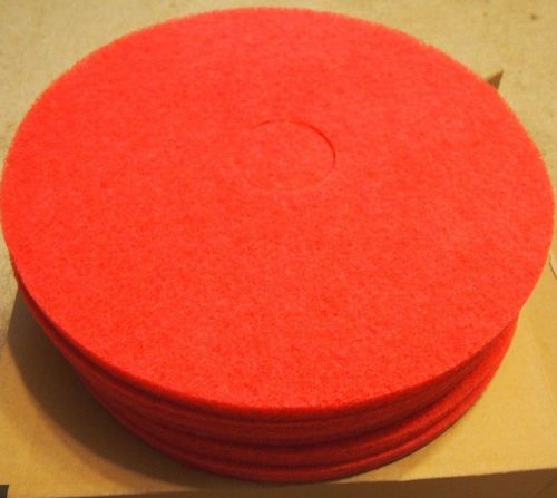 GLIT RED Buffer Floor Pad , 17&#034;, Red, 5 Pads/Carton