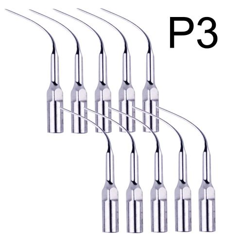 10x P3 Dental Ultrasonic Scaler Tips scaling handpiece Fit EMS Woodpecker UDS ii