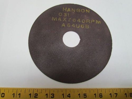 Hanson A54U6B 6 1/8x1/32x1 1/4&#034; Cutoff Wheel 7640 Max rpm
