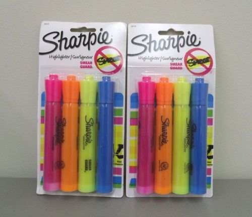 8 brand new sharpie highlighters pink orange yellow blue #25174 for sale
