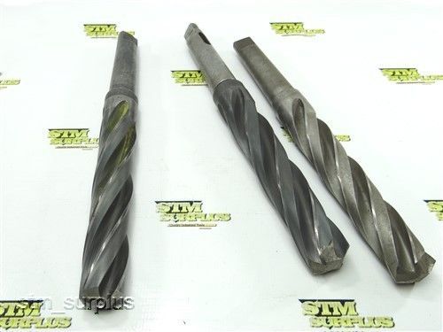 LOT OF 3 HSS 4MT CORE DRILLS 1-15/32&#034; TO 1-9/16&#034; REPUBLIC CLE-FORGE ATM