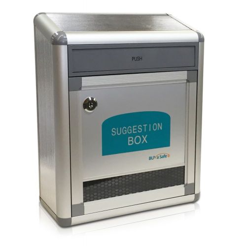 Aluminum suggestion &amp; letter box w/ flap drop door b-036 by buyasafe for sale