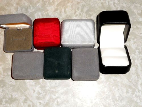 Jewelry Ring boxes collection used ** LOT FREE S/H