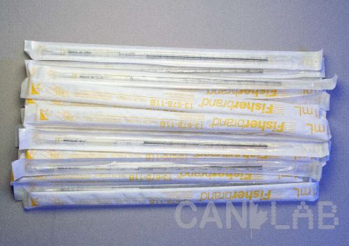 Fisherbrand 1ml in 1/100ml sterile disposable pipets 13-678-11b (25ct) [cl341] for sale