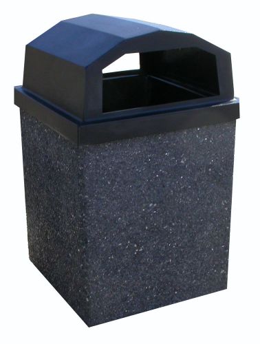 Pepper (Black Stone) Garbage Cans and Litter Receptacles for Outdoors