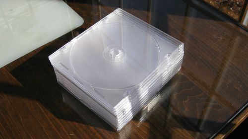 SLIM Clear CD DVD Jewel Storage Cases - Music, Computer, Electronic Storage 10