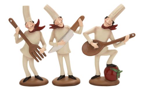 On Sale Polystone Decor Set - French Chef Serenading - Set of 3