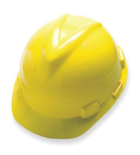 MSA 463944 Hard Hat, Front Brim, Slotted, Pinlock, Yellow