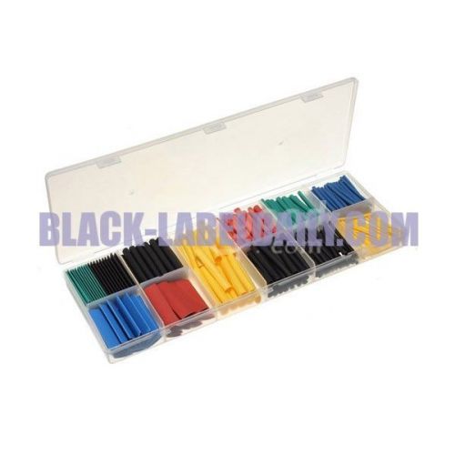280pcs assortment 8 size heat shrink tubing tube sleeving wrap kit with box usa for sale