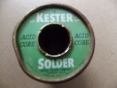 KESTER(TOP BRAND)  SOLDER  1 POUND SPOOL 1/8&#034; ACID CORE 40/60 USA GREAT DEAL!