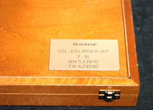 Spinner bn533810 osl calibration kit, 0 to 7.5 ghz, 50 ohm, 7-16 plug &amp; socket for sale