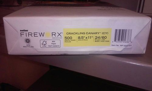 Boise Fireworx Colored Paper Inkjet/Laser 8.5x11 500 Sheets Crackling Canary