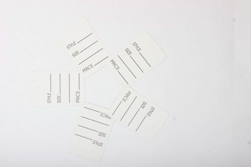 1000 Pcs White Small GES 1 1/4 x 1 7/8 One Part Coupon Tag  Price Labels