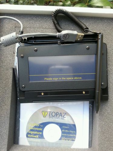 New Topaz system Siglite T-S461 HSB S461 1x5 LCD Slim USB Signature Capture Pad