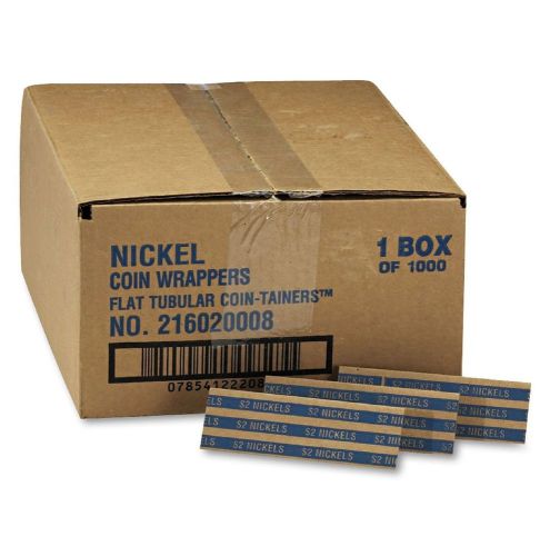 MMF Industries Pop Open Flat Paper Coin Wrappers Nickels 1,000 Count New Item
