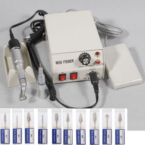 Marathon polishing motor contra angle straight handpiece with carving drill burs for sale
