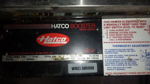 Hatco Booster Heater