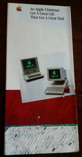 Vintage Apple computer booklet, pamphlet Christmas flyer an apple Christmas
