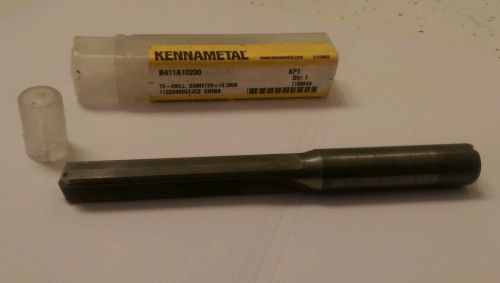 KENNAMETAL Solid Carbide 10.2 MM Drill B411A10200 - Coolant Thru