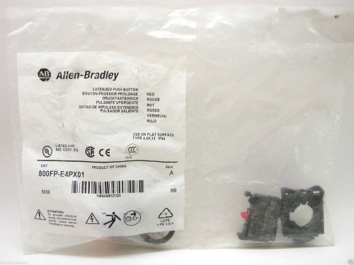 New allen bradley 800fp-e4px01 extended pushbutton red 1-nc 0-no contact t17 for sale