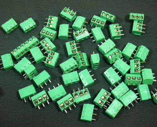 50x pcb 3-pin / 3-pole blocks terminal connectors 3.5mm for sale