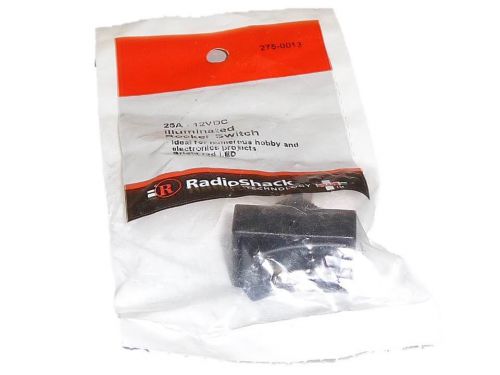 New radioshack 12vdc/25a spst illuminated rocker switch with red led 275-0013 for sale