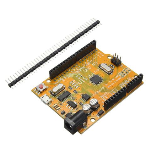 Upgrade Yellow UNO R3 ATmega328P CH340G Mini USB Nano V3.0 Board Pad for Arduino