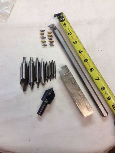 Lot Of  MachinisT Metalwoorking Tooling, Lathe ,CARBIDE INSERTS,CENTER DRILLS