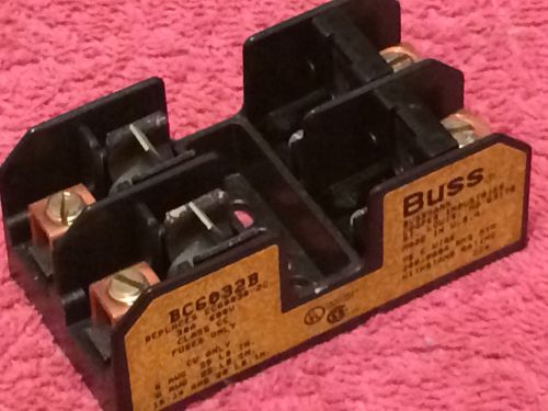 ***NEW*** BUSSMAN BC6032B 30 AMP 600 VOLT 2-POLE FUSE HOLDER BLOCK CLASS CC FUSE