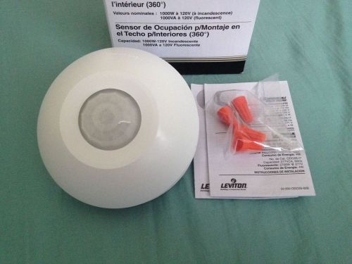 New leviton odc0s-i1w white indoor ceiling mount occupancy sensor levodc0si1w for sale