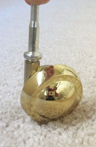 dw 2 &#034; (50mm) metal ball caster,Bright Brass, Stem Swivel, set of 4 pcs