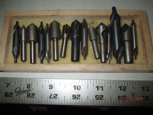 MACHINIST TOOLS LATHE MILL Machinist Lot of Counter Sink Debur Center Drill s