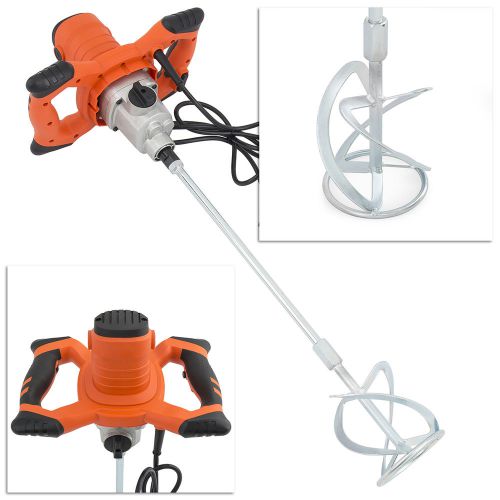 1600W Electric Mortar Mixer Variable 6 Speed Hand Held Paint Cement Grout Tool