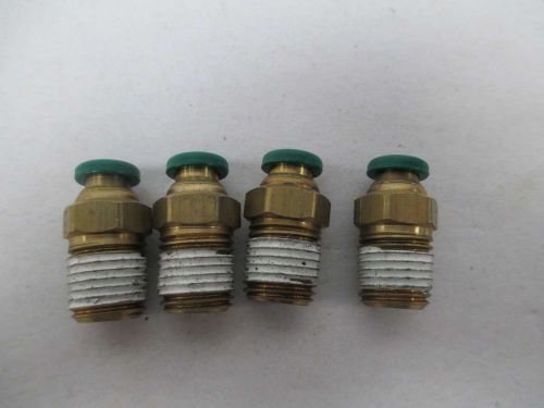 LOT 4 NEW PARKER 1/4IN NPT 1/4IN MALE TUBE CONNECTOR HYDRAULIC FITTING D356452