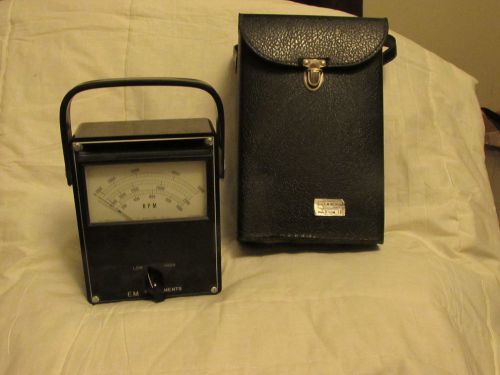 Vintage E-M Instruments Tachometer Model 110B w/ Case and wheels