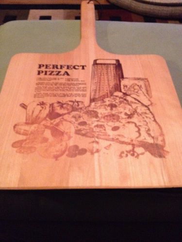 PERFECT PIZZA PEEL Square Paddle - Recipe On Peel! - 26&#034; x 16&#034; (12&#034; Paddle)