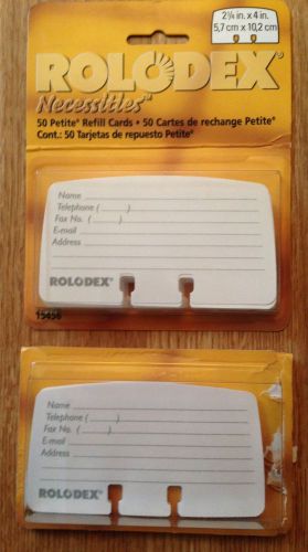 Rolodex 15456 (CS84) Petite Refill Cards 2.25&#034; x 4&#034; 50 Pack New 20 Bonus