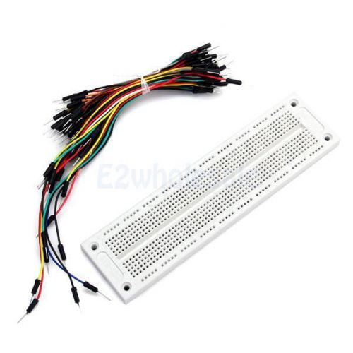 700 tiepoint solderless breadboard + 65x jumpwires jumper wire cable for diy for sale