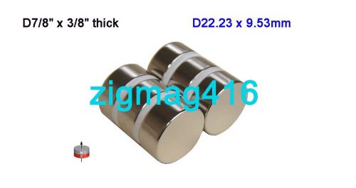 12 pcs of  7/8&#034;dia x 3/8&#034; thick rare earth neodymium disc magnets for sale