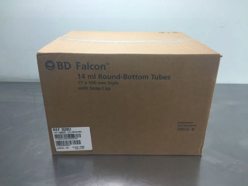 Bd falcon 14 ml round bottom tubes 17 x 100 mm style with snap cap for sale