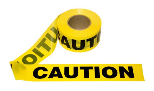 Cordova 3 in. x 1000 ft yellow caution tape - 1.5 mil. thickness for sale