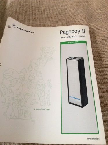 Vintage Motorola Pageboy 2 Two Tone Only Radio Pager Manual