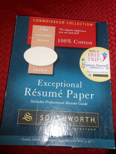 SOUTHWORTH--CONNOISSEUR COLLECTION--EXCEPTIONAL RESUME PAPER--IVORY