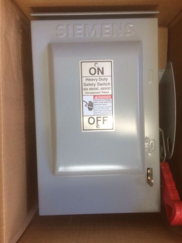 New siemens 2p 60 amp 600v non fusible disconnect switch nema 3r hnf262r for sale