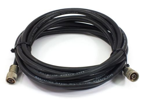 Manhattan Alpha Wire 18&#039; RF Coax Cable MIL-C-17-D RG8A/U 74868 UG 21-2IC/I M4201