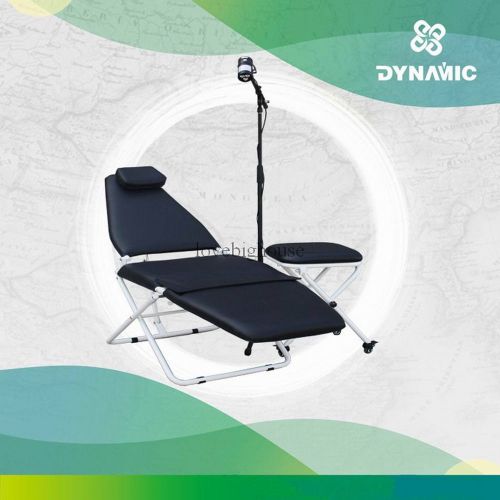 Dental chair unit mobile patient chair set with operating light black for sale