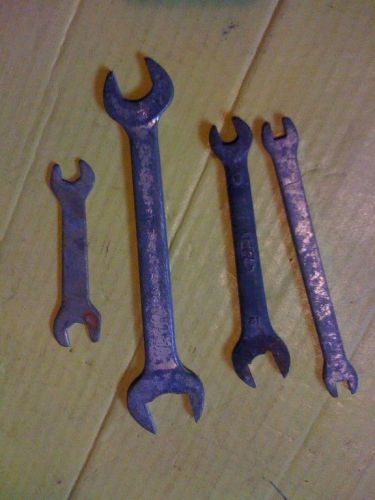 VINTAGE Specialty WRENCHES BOX OPEN END AUTOMOTIVE TOOLS STEAMPUNK -  LOT OF 4