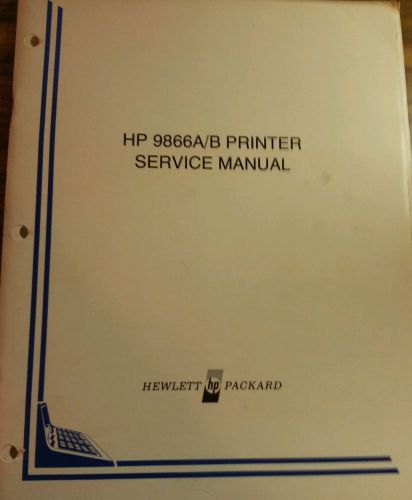 HP 9866A/B printer service manual hewlett-packard