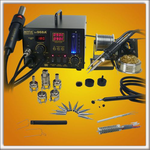 AOYUE 968A+ SMD/SMT Hot Air 4 in1 Repair &amp; Rework Station with many Extras